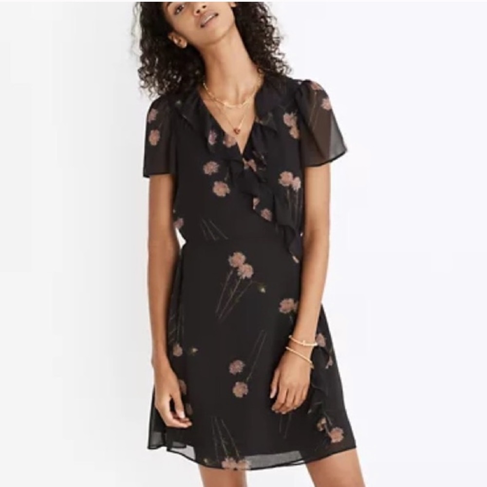 Madewell floral wrap dress